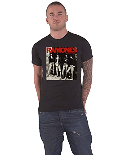 Unbekannt Ramones Rocket to Russia Camiseta, Schwarz/Schwarz, XXL para Hombre