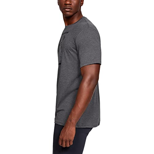 Under Armour Ua Gl Foundation Short Sleeve Tee, Camiseta Hombre, Negro (charcoal Medium Heather Graphite Black), L
