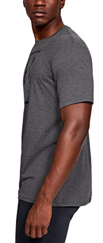 Under Armour Ua Gl Foundation Short Sleeve Tee, Camiseta Hombre, Negro (charcoal Medium Heather Graphite Black), L