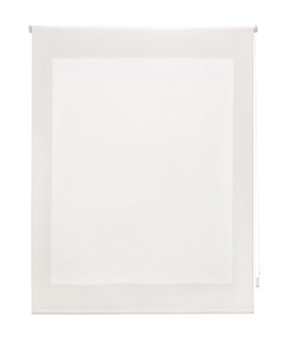 Uniestor Liso Estor enrollable translúcido - Blanco roto, 140 x 250 cm (Ancho por Alto). Tamaño de la Tela 137 x 245 cm. Estores para ventanas