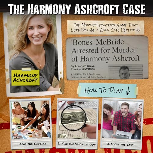 Unsolved Case Files Ashcroft, Harmony - Juego de misterio de asesinato de casos fríos, A partir de 14 años - ¿Puedes resolver el crimen? ¿Quién mató a la armonía?