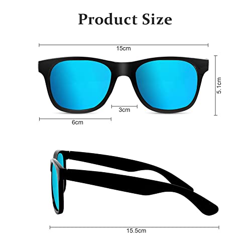 URAQT Gafas de Sol Hombre y Mujer, 100% Protección UV400 Sunglasses Clásicas de Redondo, Ligero Gafas Ciclismo Hombre Mujer, Gafas Sol Unisex para Conducir Pesca Golf Al Aire Libre Viajes Senderismo