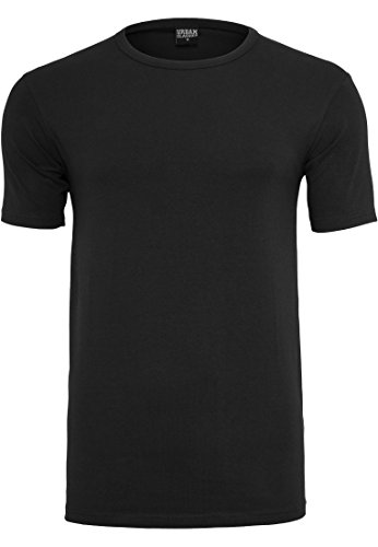 Urban Classics Fitted Stretch tee Camiseta, Negro (Black 7), S para Hombre