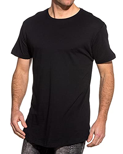 Urban Classics Shaped Long Tee, Camiseta Hombre, Negro (Black), 3XL
