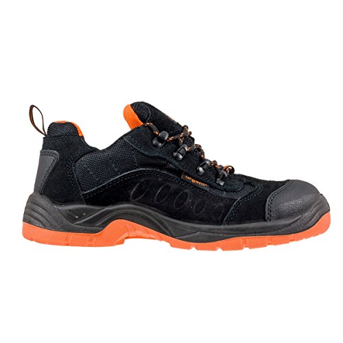 Urgent 210 S1 - Zapatos de trabajo, negro, naranja, 45 EU