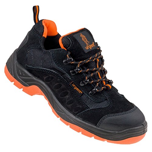Urgent 210 S1 - Zapatos de trabajo, negro, naranja, 45 EU