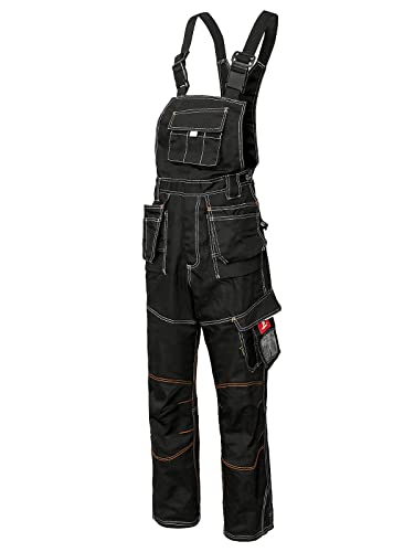 Urgent - Peto de trabajo, pantalones de seguridad, talla 48-62 (unidad URGB). Negro 50