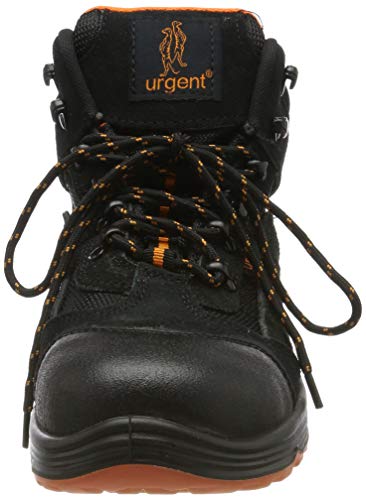 Urgent Zapatos de trabajo Zapatos de seguridad, negocios, industria, construcción, producción e industrial, botas de trabajo 103 SB, Negro y naranja., 37 EU
