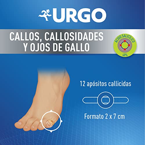 Urgo - Urgocall - Para callos instalados y dolorosos – Con ácido salicílico - Caja de 12 apósitos