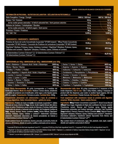 Vaexdar Premium Whey Ultimate | Proteinas para Ganar Masa Muscular | Proteína en Polvo | Proteinas Whey | Proteina Suero de Leche | Sabor Chocolate Blanco - Black Cookies | Proteinas Whey 1kg