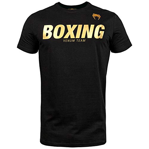 Venum Boxing Vt Camiseta, Hombre, Negro/Dorado, L