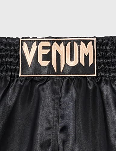Venum Classic Pantalones Cortos De Muay Thai, Unisex Adulto, Negro/Dorado, L
