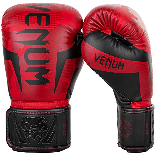 Venum Elite - Guantes de Boxeo para Adultos, Camuflaje Rojo, 12 onzas