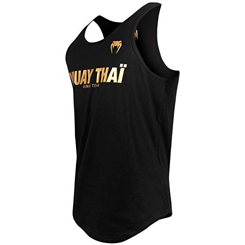 Venum Muay Thai Vt Camiseta Sin Mangas, Hombre, Negro/Dorado, XXL