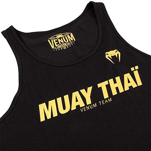 Venum Muay Thai Vt Camiseta Sin Mangas, Hombre, Negro/Dorado, XXL