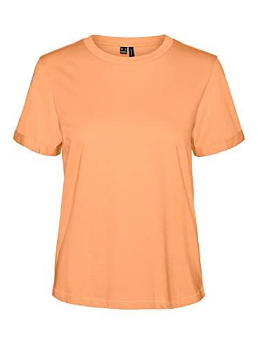 VERO MODA Camiseta Noos de Vmpaula S/S, Mock Orange, XL para Mujer