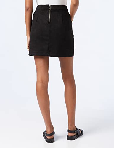 Vero Moda Vmdonnadina Faux Suede Short Skirt Noos Falda para Mujer, Negro (Black Black), Medium