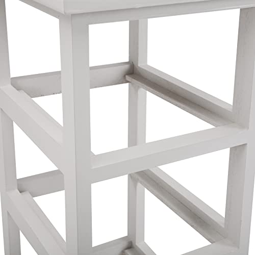 Versa Lingbo Mueble para el Baño Auxiliar, Cajonera con 3 cajones para organizar, Almacenaje Moderno y Divertido, Medidas (Al x L x An) 56 x 30 x 25 cm, Madera y Plástico, Color Blanco
