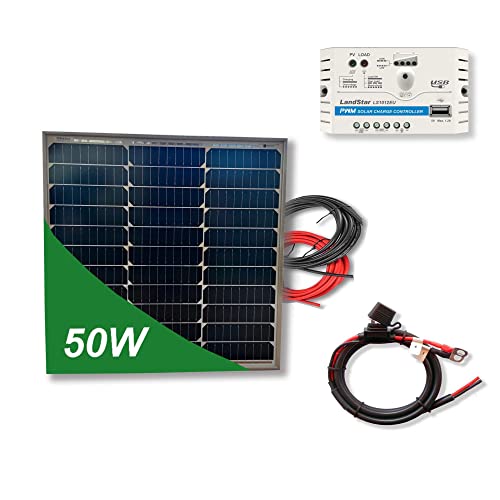 VIASOLAR Kit 50W Pro 12V Panel Solar monocristalino células PERC alta eficiencia