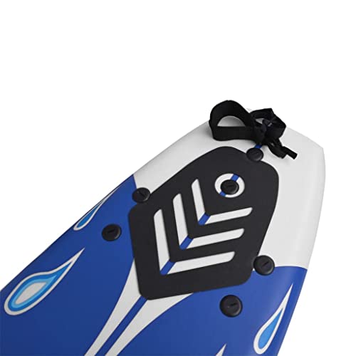 vidaXL Tabla de Surf Principiantes Azul Blanca 170 cm XPE PP Espuma Surfboard