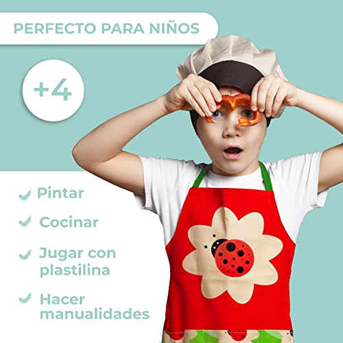 Vigar - Kids | Delantal Infantil para Cocinar Lady Bug