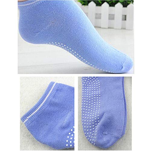 Vin-Sping Calcetines de yoga 4 calcetines antideslizantes de fitness/dance ballet/ballet/embarazadas con algodón