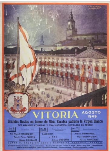 Vitoria Gasteiz País Vasco 1949 - Póster (formato de 50 x 70 cm, papel lujoso, 300 GR, venta de archivo digital HD Posible Nosotros Consulter