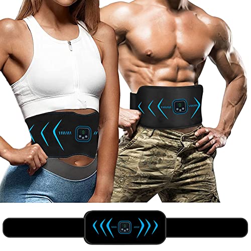 WARDBES Electroestimulador Muscular, Cinturón Abdominal Electroestimulación, 6 modos 9 niveles, Mujer Hombre Entrenamiento Abdominal para Abdomen/Bras/Piernas