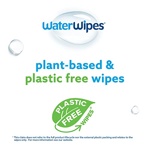WaterWipes Toallitas húmedas Originales para Bebés, Sin Plástico, 720 unidades (Paquete de 12), 99,9% Base de Agua, y Sin Perfume para Pieles Sensibles