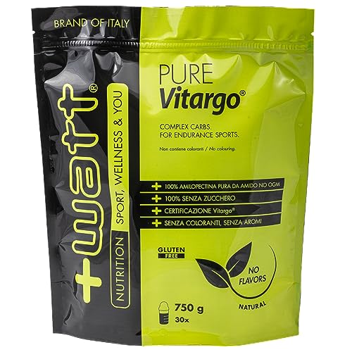 +Watt Pure Vitargo Integratore Alimentare Energetico Pre/Post Workout, 750g