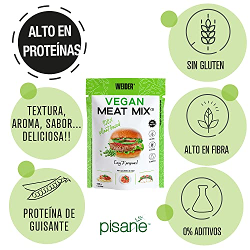 WEIDER PACK Vegan Protein Sabor Vainilla (750g) + Vegan Meat Mix (150g). Proteínas de Calidad, 100% Vegetal. Pack completo para fácil preparación de tus bebidas y comidas proteicas. Sin Gluten.