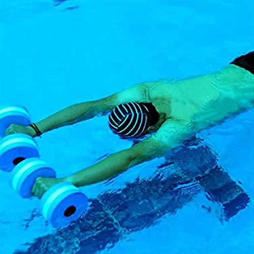 WERTSWF Water Fitness - Mancuernas acuáticas de espuma EVA, 1 par de pesas de resistencia para piscina para ejercicio aeróbico, pérdida de peso, natación, Blanco, 28 x 15 x 15 cm/10.7 x 6 x 6 inch
