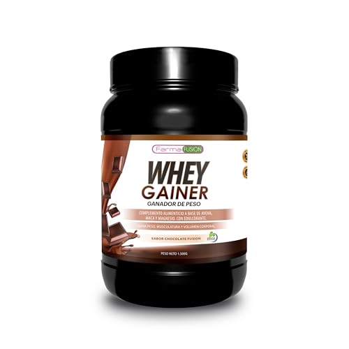 Whey Gainer | Alto contenido en Hidratos de Carbono | Con Proteína Whey, Magnesio, Harina de Avena y Maca | Sabor chocolate | 1,5kg