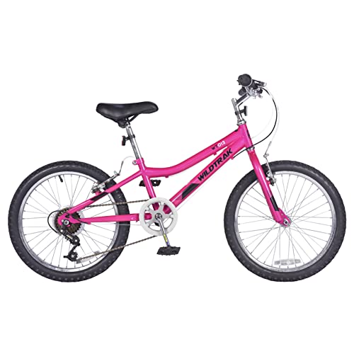 Wildtrak - Bicicleta 20 pulgadas para niños 6-9 años con frenos ajustables - Rosa Magenta