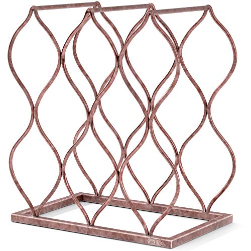 WILL'S Tabletop Wine Rack - Imperial Trellis (8 Bottle, Rose Gold) – Freestanding countertop Wine Rack and Wine Bottle Storage, Wine Gifts and Accessories for Wine Lovers, no Assembly Required