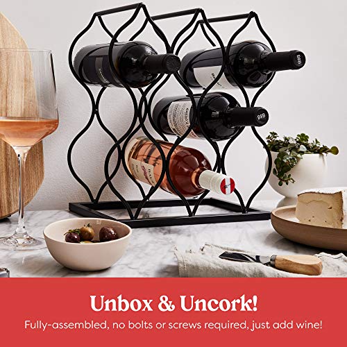 WILL'S Tabletop Wine Rack - Imperial Trellis (8 Bottle, Rose Gold) – Freestanding countertop Wine Rack and Wine Bottle Storage, Wine Gifts and Accessories for Wine Lovers, no Assembly Required
