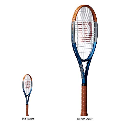 Wilson Roland Garros Clash Racket, Miniraqueta De Tenis Unisex Adulto, Blue/orange, NS