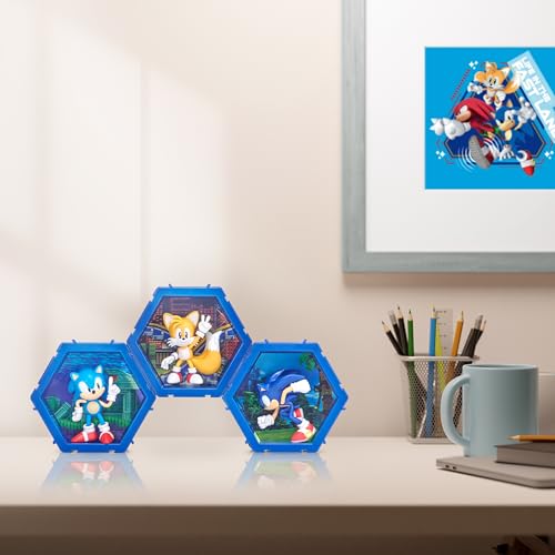 WOW! PODS 4D Classic Sonic | Figura única conectable de Cabeza Bobble Coleccionable Que estalla de su Mundo al tuyo | Exhibidor de Pared o Estante | Juguetes y Regalos sónicos | Serie 1 n.º 483
