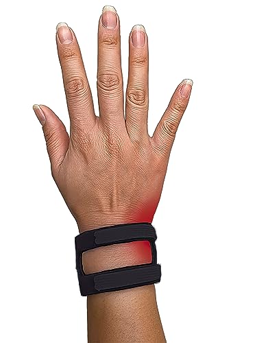WristWidget Muñequera ajustable (Black) para desgarros TFCC, talla única. Para muñecas izquierda y derecha, soporte para la tensión de soporte de peso, ejercicio