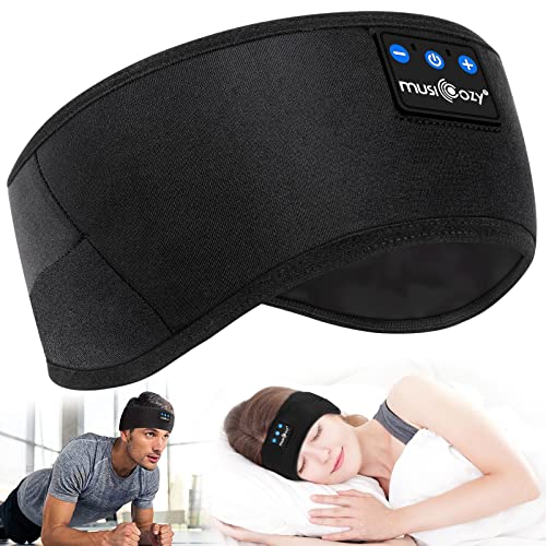 WU-MINGLU - Auriculares para dormir con banda para la cabeza con Bluetooth, auriculares inalámbricos para deportes con música, auriculares para dormir para hombres, mujeres para correr, yoga