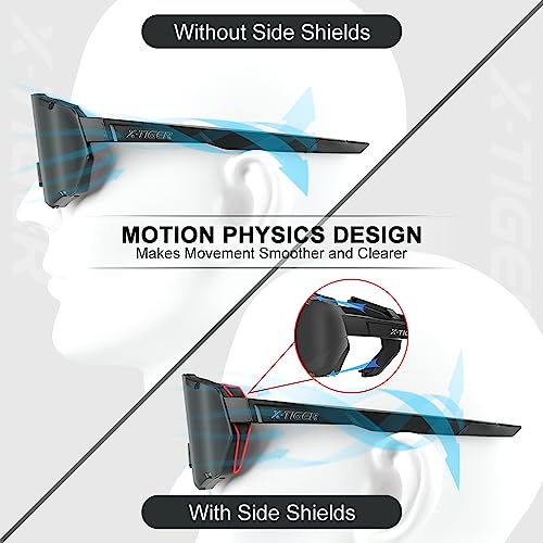 X-TIGER Gafas de Ciclismo Polarizadas con 5 Lentes Intercambiables Montura TR90 Gafas Bicicleta Hombre Mujer, MTB Riding Running Outdoor Goggles