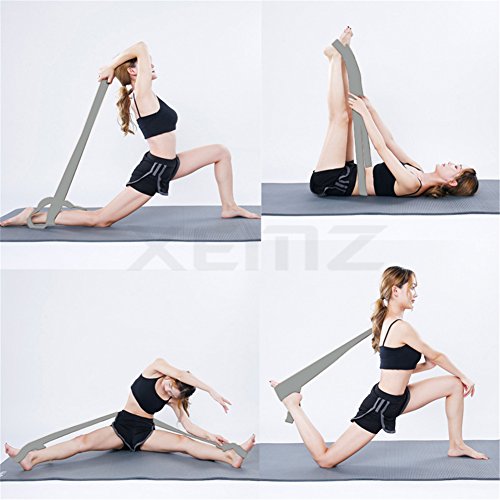 XEMZ Banda elástica para piernas, Entrenador de flexibilidad de Puerta, Mejorar la flexibilidad de la Pierna, Equipo Baile de Ballet Ejercicios de Taekwondo Entrenamiento de Gimnasia, Gris