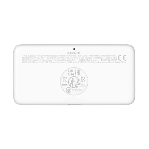 Xiaomi Temperature and Humidity Monitor Clock - Reloj con control de temperatura y humedad, pantalla de tinta electrónica, conectividad inteligente, blanco (Versión ES + 3 años de garantía)