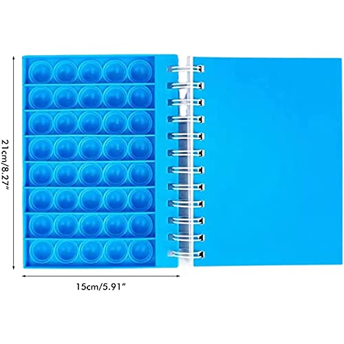 XIAOYIYI Pop It Notebook, Colorful Organization Notebook Libretas y Cuadernos, Rainbow colors 50page lined school Kids Notebook, Fidget Toy Wide-Ruled Paper Composition Notebook Journal