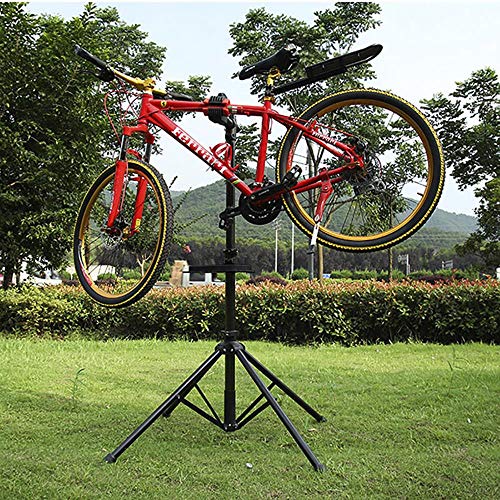 Yaheetech Soporte Bicicleta Suelo Altura Ajustable 108-188cm Caballete Bicicleta Portátil Soporte Bici Taller con Bandeja Magnética para Bicicleta Montaña Carretera