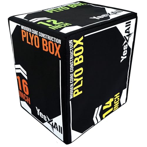 Yes4All Yes4All Unisex s NLHH Soft Plyo Box Black a 16 14 12, A. Sport Black Version, a. 12 UK