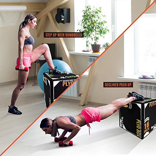 Yes4All Yes4All Unisex s NLHH Soft Plyo Box Black a 16 14 12, A. Sport Black Version, a. 12 UK