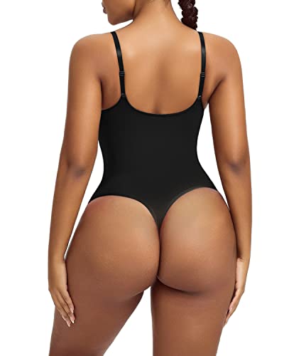 YIANNA Body Moldeador Reductor Mujer Abdomen Control Tanga Shapewear Bodysuit Shaper Posparto Fajas Reductoras Invisible Negro S - M 5215