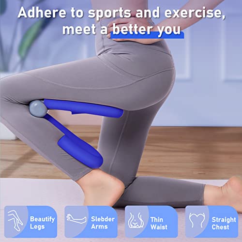 YNXing - Ejercitador de muslos, moldea, adelgaza y tonifica los muslos, los glúteos, los brazos y las piernas, equipo de gimnasio en casa para perder peso, azul 2
