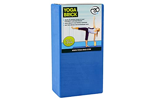 Yoga-mad YBREVA-BLU Bloque, Unisex Adulto, Azul, Talla Única